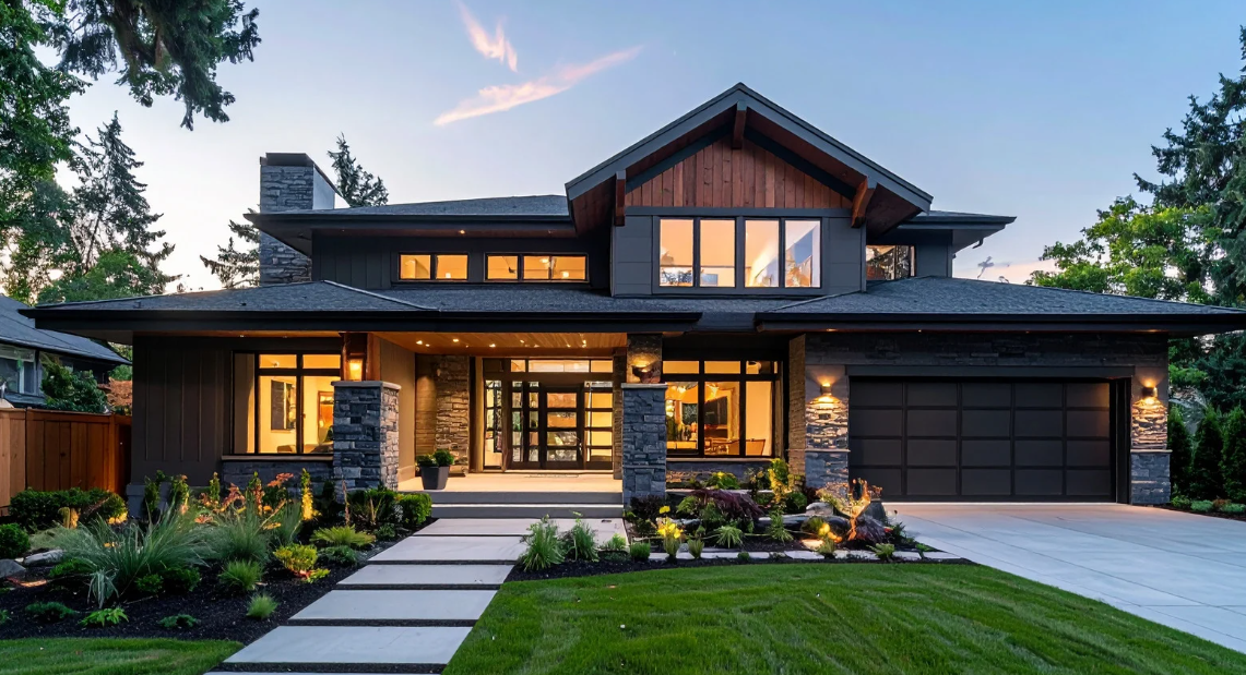 High-end residential custom home build by Built By Visions, luxury home builder in Northeast Ohio